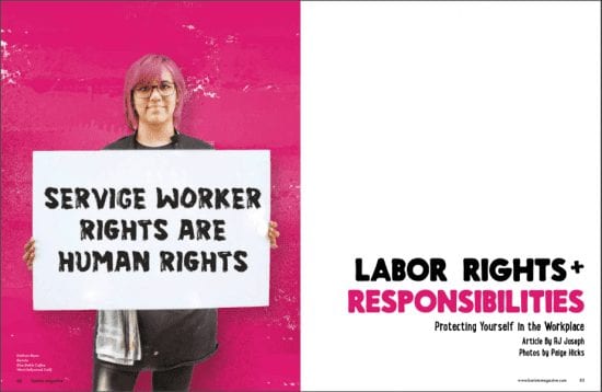 October + November 2019 issue of Barista Magazine feature on Labor Rights