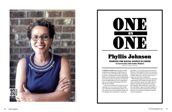 Barista Magazine October + November 2020 Issue One on One with Phyllis Johnson