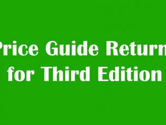 This is a text box that reads, Price Guide Returns for Third Edition.