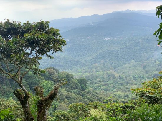 A scenic landscape of the mountains in El Salvador.