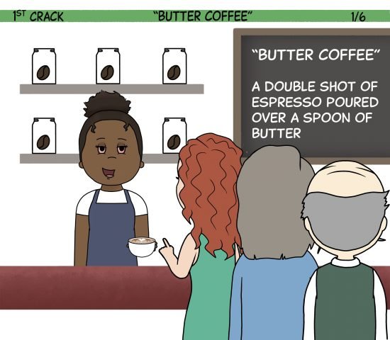 1st Crack: A Coffee Comic Strip (April 17, 2021) Panel 1