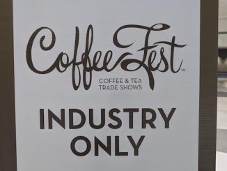 A sign that says Coffee Fest Industry Only.