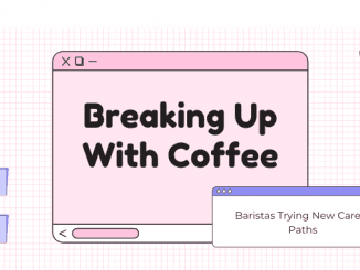 A computer screen with a folder that reads, "breaking up with coffee."
