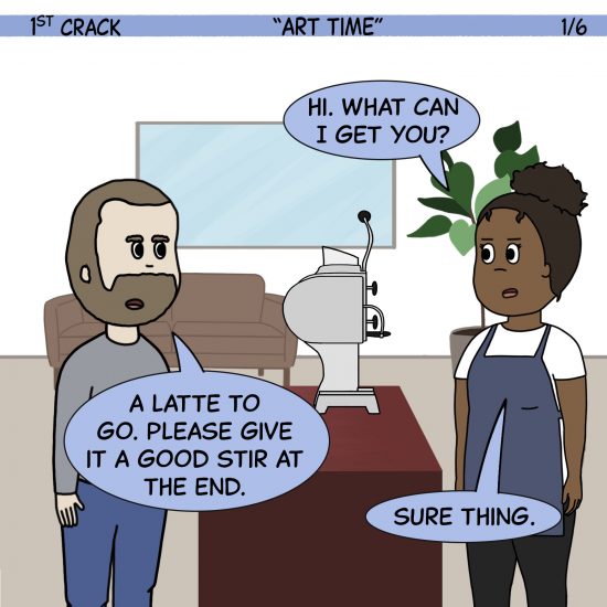 1st Crack a Coffee Comic for the Weekend - Jan. 8, 2022 Panel 1