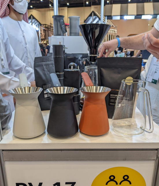 Ibik coffee pots at World of Coffee Dubai