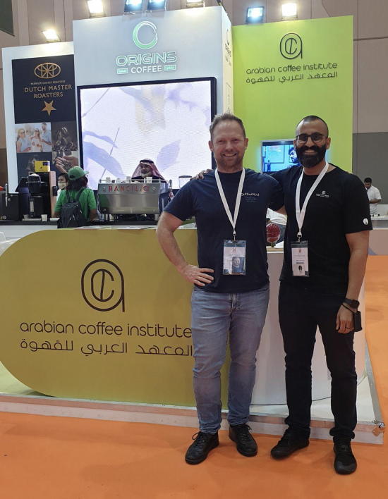 Arabian Coffee Institute founder Almohanad Almarwai and Morton Munchow of CoffeeMind