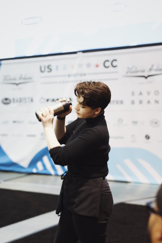 U.S. Barista Champ Morgan Eckworth competes.