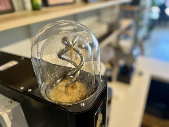 The glass mixing chamber at the top of the Ground Control Brewer.