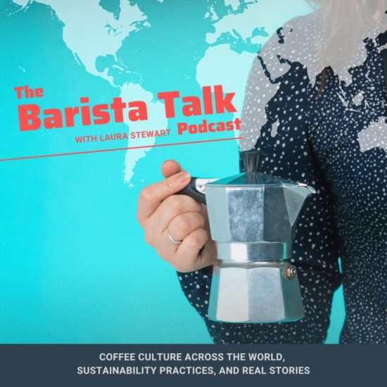 A promotional image from the "Barista Talk" podcast.