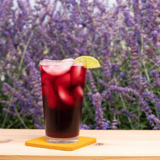 Image of Hibiscus Cooler cold-brew coffee mocktail.