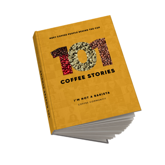 The front cover of 101 Coffee Stories.