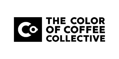 COCC black and white logo with name and a large C with a coffee sup shaped O.