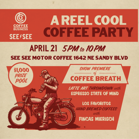 Reel Cool Coffee Party Poster
