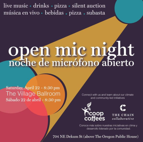Open mic night at SCA Expo poster