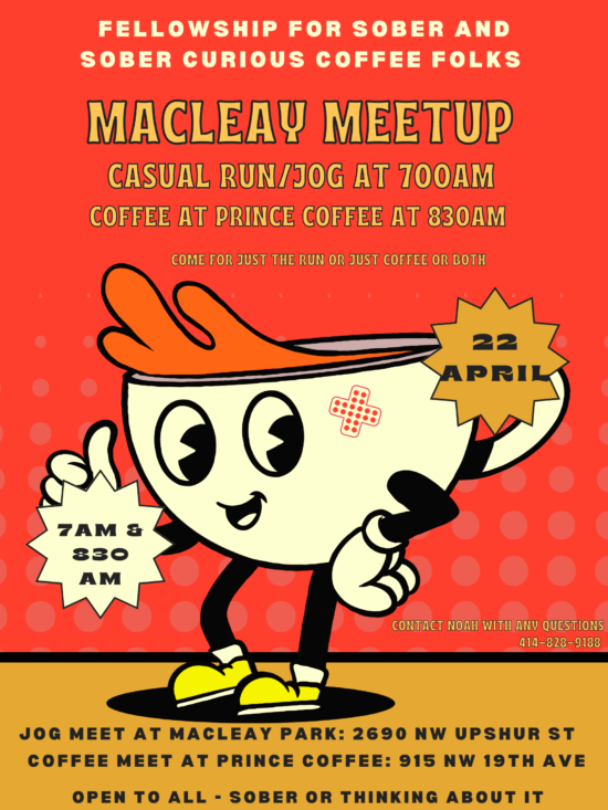 Macleay Meetup casual run jog poster.