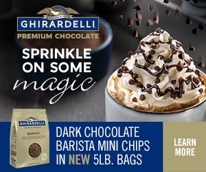 Ghirardelli banner ad Dark Chocolate mini chips