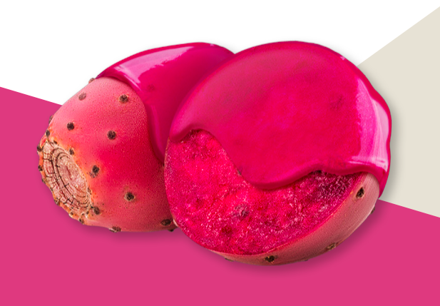 prickly pear fruit with syrup on top.