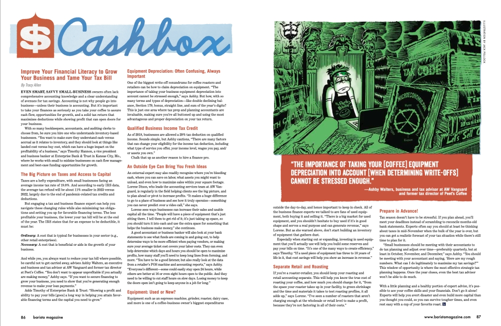 Cashbox article two-page spread from the December 2023 + January 2024 issue.