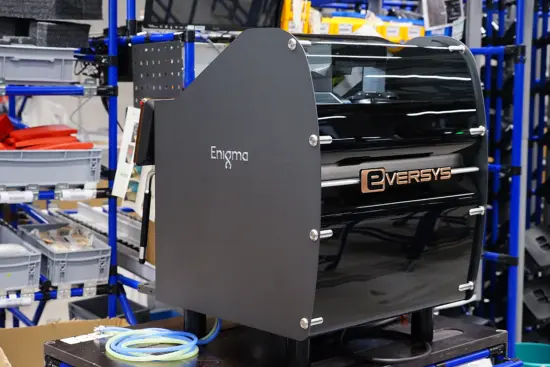 An Eversys Enigma espresso machine.