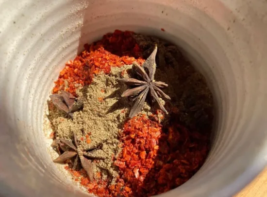 various spices in a bowl.