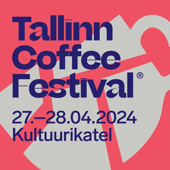 Tallinn Coffee Fest logo, which looks like a broken cup. 